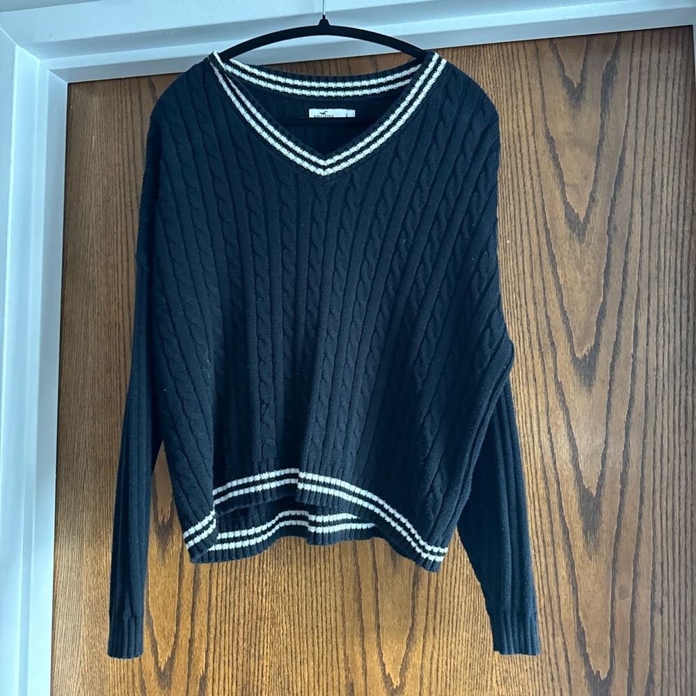 Hollister V-Neck Varsity Knit Sweater
